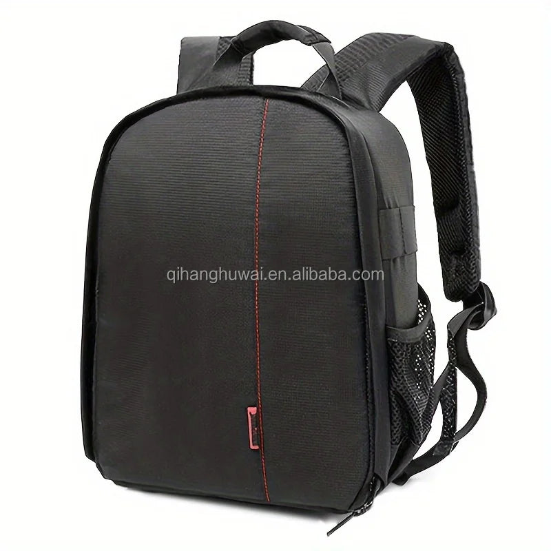 Multifunctional Waterproof Outdoor Nylon Camera Backpack for DSLR Video Housing with Zipper Closure 25x15x34cm 338g