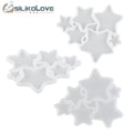 SILIKOLOVE Factory 6 Cavity Star Shape Biscuits Maker LFGB Platinum BPA Free Silicone Biscuits Molds DIY Cake Decoration Mold