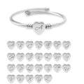 Fashion Explosion 26 Letter Open Bracelet Steel Wire Braided love Titanium Steel Bracelet Fashion Hand Accessories Wholesale