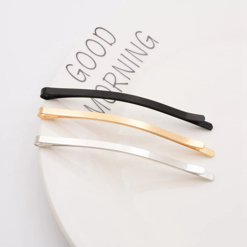 4mm*8.5cm  Large Metal Bobby Hairpins Plain Long Hair Sliders for Women Girls Hair Barrettes DIY Hair Accessories