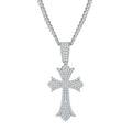 Personalized Hip Hop 925 Sterling Silver Microscope Bling  Moissanite Vvs Cross Block Pendant Necklace for Women Men