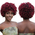 Factory Fast Delivery Spring Curl Hair Synthetic Bob Wig Red Synthetic Hair No Glue False Scalp Rose Mesh Wigs Heat Resistant
