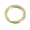 Wholesale DIY Keychain Accessories 25 30 mm Metal Keyring Solid Brass Flat Split Key Ring