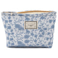 Natural Recycled Travel Cotton Canvas Makeup Bag with Zipper Promotional Cotton Printed Cloth Beauty Cosmetic Bag