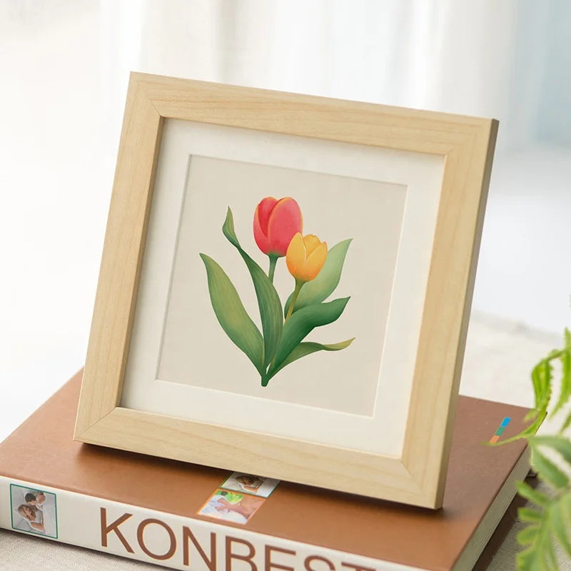 DIY Handmade Display Frame Wholesale Tabletop 5 Inch 6 Inch 10 Inch Wooden Photo Frame