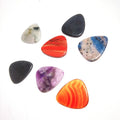 Diy Diy Tiger Eye Stone Guitar Picks Crystal Guitar Pick Custom Logo Personalized Leather Guitar Pick