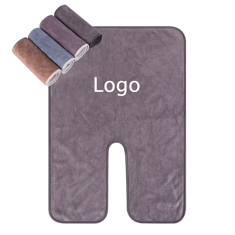 U Shape Soft Salon Beauty Luxury Microfiber Spa Warp Facial Towels for Esthetician Towels Logo