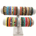 Natural Gemstone Healing Stone Amazonite Elastic 8mm Gemstones Handmade Crystal Stretch Bead Bracelet