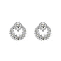 New Design 925 Sterling Silver Cubic Zirconia Geometric Round Hollow Stud Earrings Set for Women Girl Fine Jewelry Wholesale