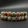 American Picture Jasper Loose Beads Natural Matte Round Gemstones for DIY Jewelry Making-Bracelets & Necklaces