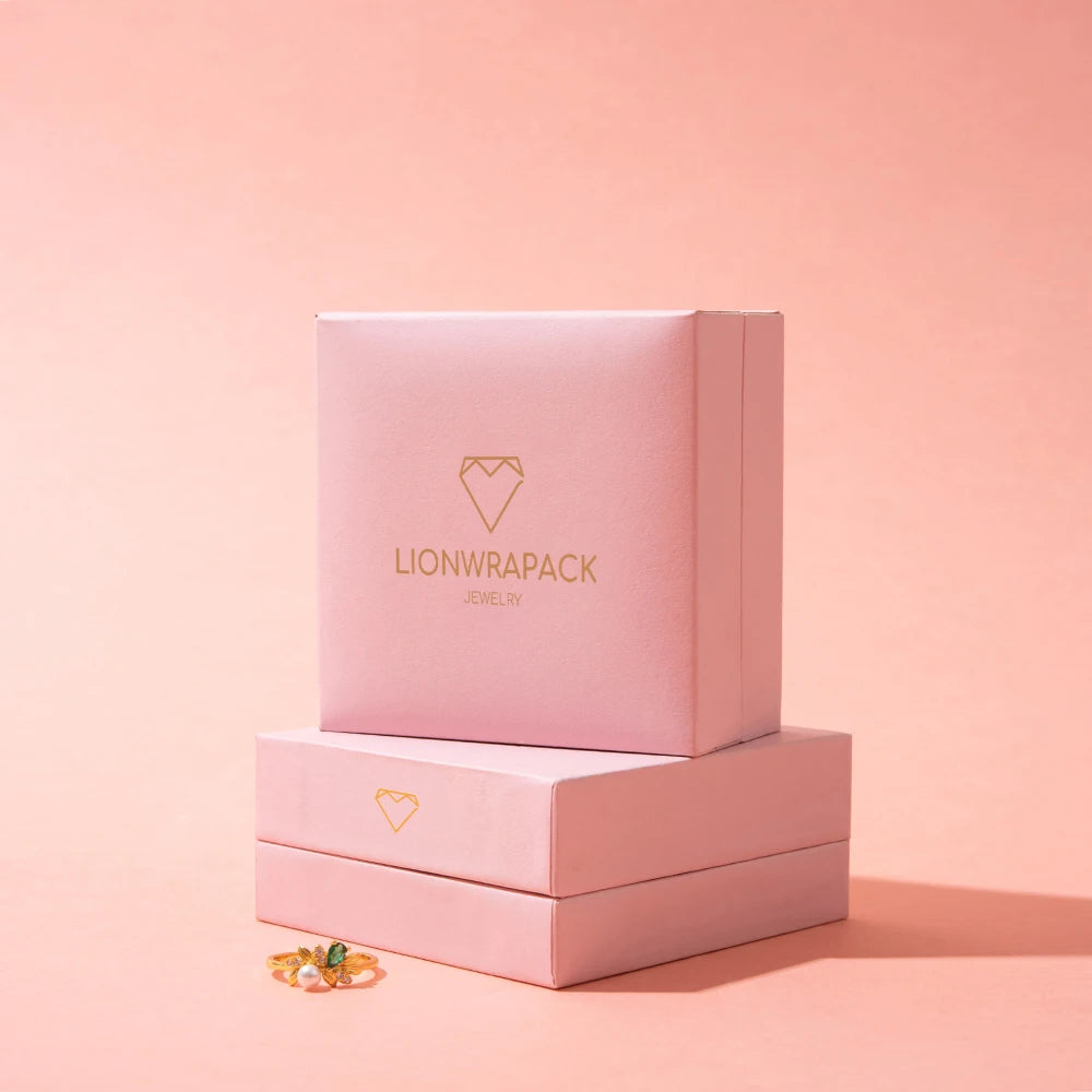 Lionwrapack Custom Flip Top Jewelry Gift Packaging Box Ring Earring Necklace Paper Box Logo FSC
