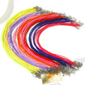 Simple Stackable Accessories Handmade Braided Adjustable Necklace Multicolor Waxed Rope Necklace Gifts for Women