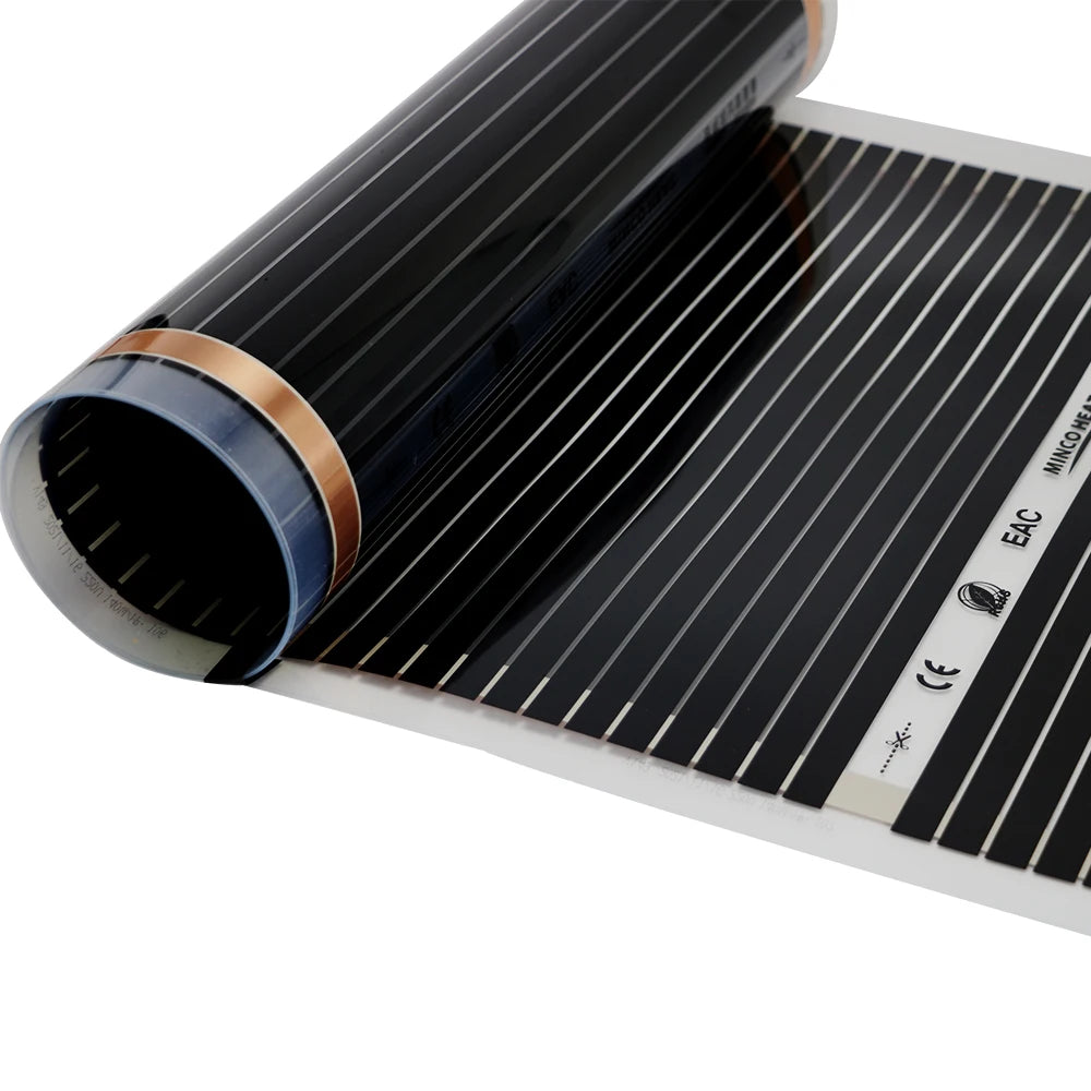 MINCO HEAT 3m2 80W Width 0.5m Floor Heating Film Korea Infrared Heating Film Transfer Film 3 Square Meter Electric