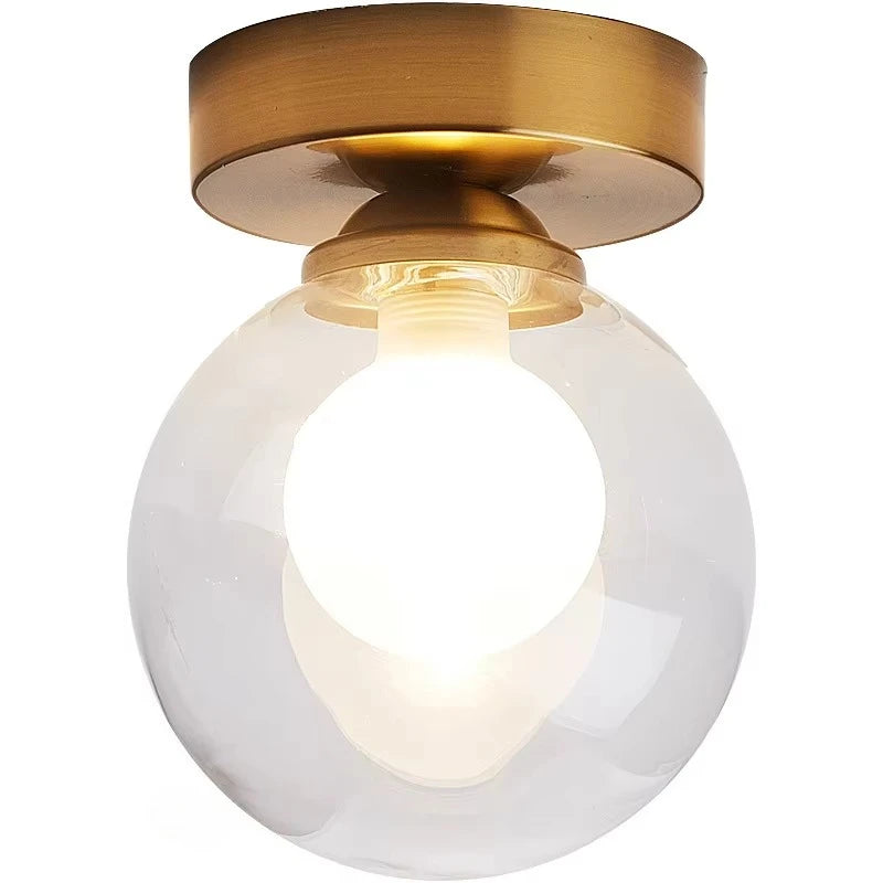 Modern Simple Corridor Ceiling Light Nordic Personality Creative Round Glass Ball Ceiling Lamp Christmas for Home Decor Fixtures
