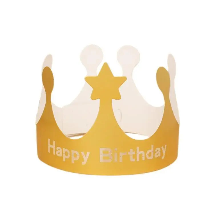 Wholesale Kids Birthday Party Supplies Cartoon Crown Birthday Hat Cute Children Birthday Party Paper Hat