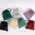 Hot Selling 7x9cm Custom Soft Velvet Drawstring Hand Pouch Wholesale Jewelry Gift Shopping Bags for Daily Life