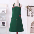 Custom Logo Oil Proof Waterpoof Sleeveless Hang Neck Chef Cooking Pockets Crafting BBQ Drawing Garden Kitchen Apron
