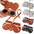 Litchi Embossed Glasses Cover Hanging PU Leather Sunglasses Reading Glasses Storage Rack Portable Travel Eyewear Holder Storage