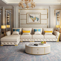 China Manufacturer Wholesale Couches Living Room Furniture Luxury Unique Leather Upholstered Sofa Set