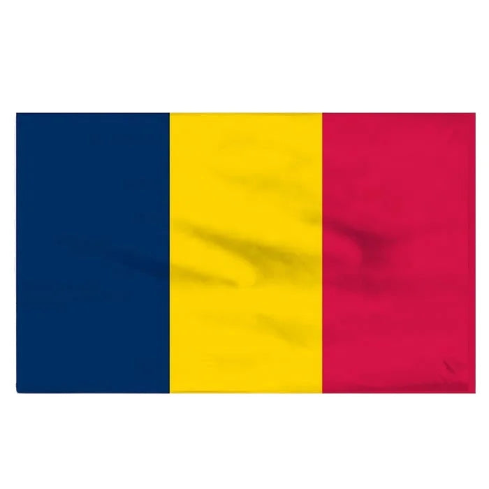 Wholesale 90x150cm 3x5ft Blue Yellow Red Romania National Pennant 100% Polyester Waterproof Durable Flags