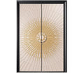 Double Wrought Iron Security Doors Main Entrance Exterior Door for Villa & Supermarket Finished Surface
