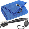 Premium Luxury Golf Club Cleaning Kit Portable Iron Brush and Towel Combo for Sports Accessories for Clubs