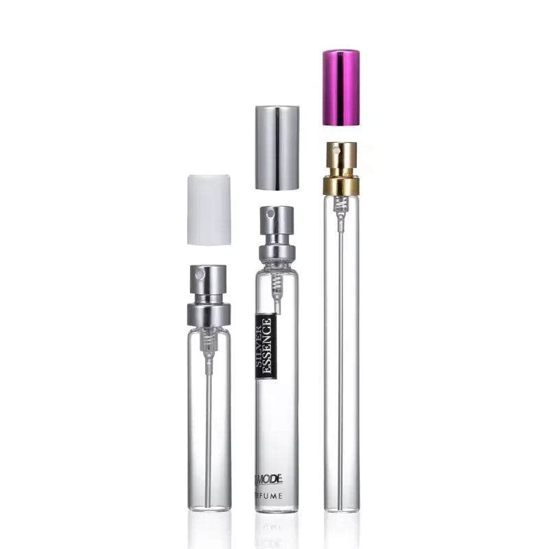 10ml 15ml 20ml Clear Tester Glass Vial Bottle Sample Atomizer Spray Tube Mini Cosmetic Crimp Neck Perfume Bottles