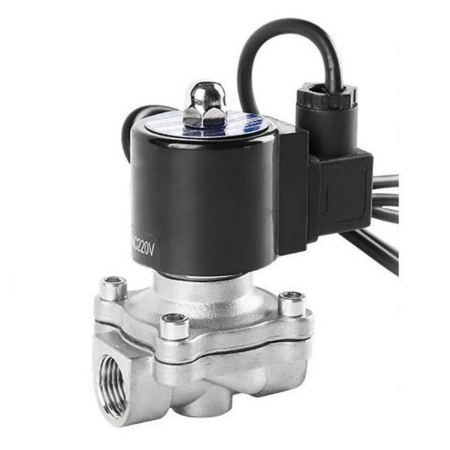 3/8" to 2-1/2'' Stainless Steel IP68 Waterproof Solenoid Valve for Fountain 220V 12V 24V Diaphragm Structure for Water