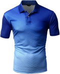Men's Knitted Printed Anti-Wrinkle Short Sleeve for Shirt Polyester Sports Golf Apparel Smart Casual Wear