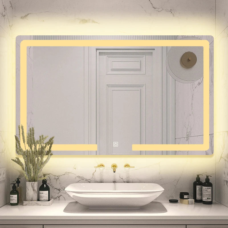 OEM ODM Custom Bluetooth LED Bathroom Mirror Anti Fog Dimmable Smart Mirror Manufacturer