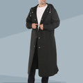 Black Plastic Waterproof Adult Raincoat for Women & Men Hooded Thickened Outdoor Hiking Travel & Fishing
