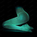 Glow in the Dark Net Socks Sexy Party Luminous Fishnet Pantyhose Women Stocking Tights
