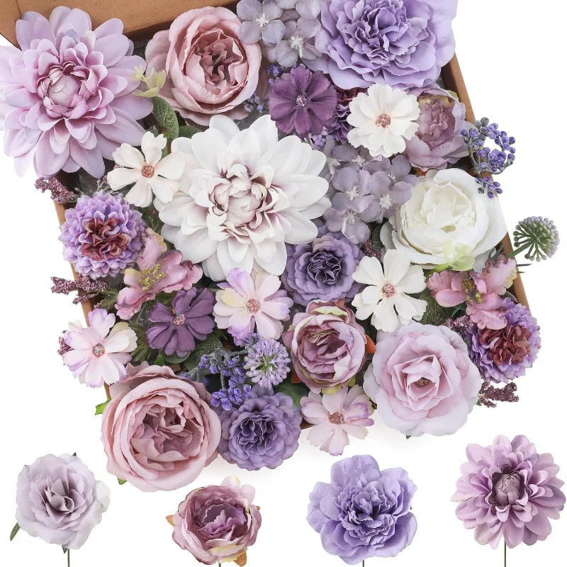 Nicro Wholesale Valentine's Day Gifts Decorative Cloth Rose Flower in Box for Wedding Decoration Centerpieces Artificial Flowers