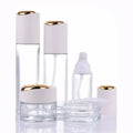 Luxury Unique 40ml 100ml 120ml 1oz 50g Cosmetic Packaging Glass Bottle Jar Sets for Skin Care Serum Face Cream Lotion Bottle