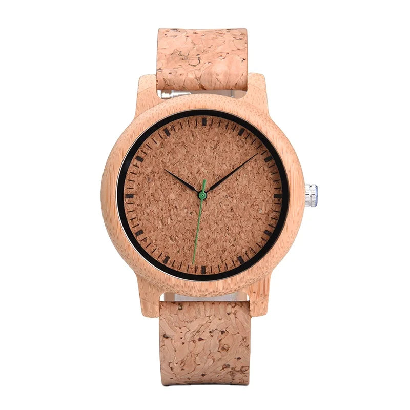 DODO Strap Quartz Watch for Men Sleek Minimalist Wood Wooden Cork Leather Customizable Logo 2023 OEM Box Packing Fashionable
