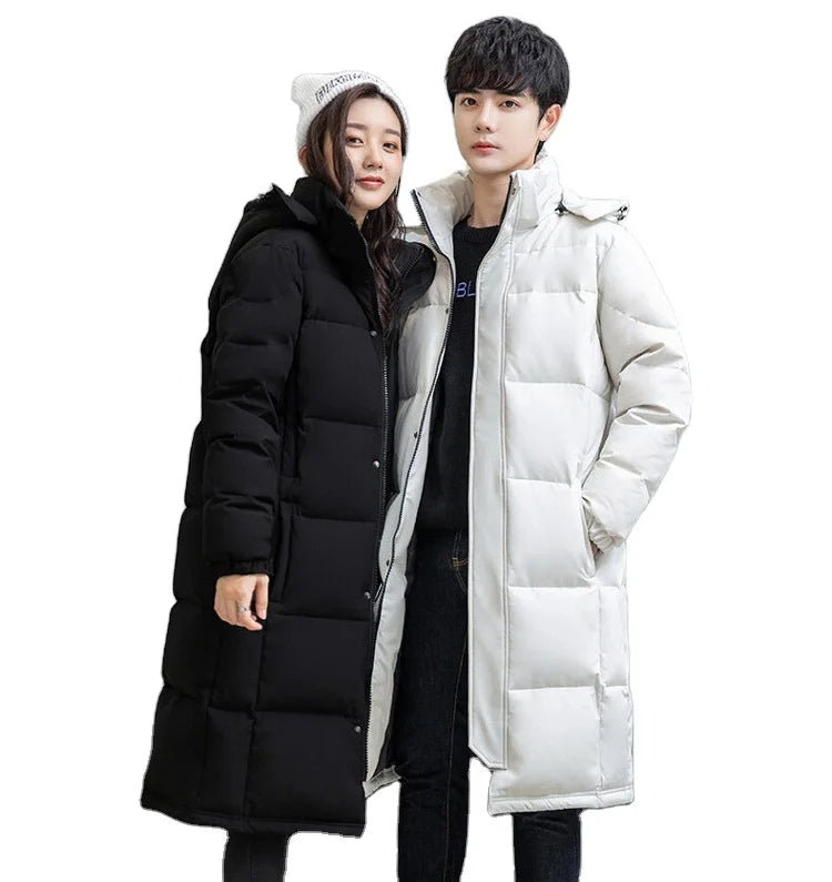 Unisex Men Women's Long Down Jackets 2021 Mens Casual Fashion Winter Outdoor Jacket for Men Hoodie Parkas Coats