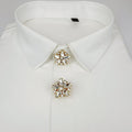OEM ODM Customized Pentagram Rhinestone Women's Elegant Cuff Link Cover Supermarket Wholesale Gold Shirt Formal Birthday