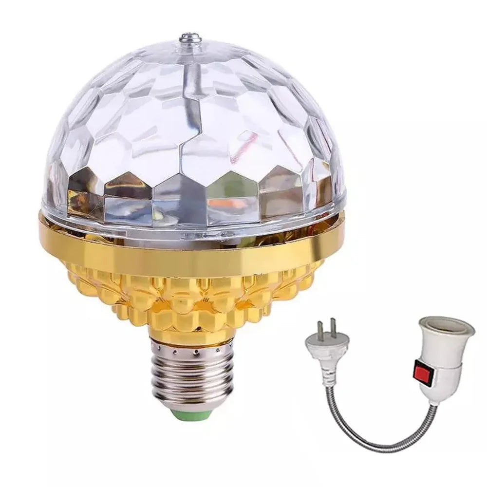 E27 Mini Rotating Magic Ball Light Rgb Projection Lamp Party Dj Disco Ball Light for Home Party Ktv Bar Stage Wedding Lighting