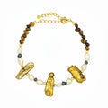 Chic Vintage Style Copper Bracelet With Freshwater Pearl Gold Plated Women's Jewelry Set for Weddings and Gifts