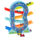 Six-layer Wooden Educational Track Toy O Shaped Inertia Car Game for 2 to 4 Year Olds 1 Set