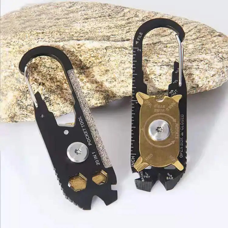 Best Selling  Stainless Steel  EDC Survival 20 in 1 Pocket Multi Tool With Key Chain