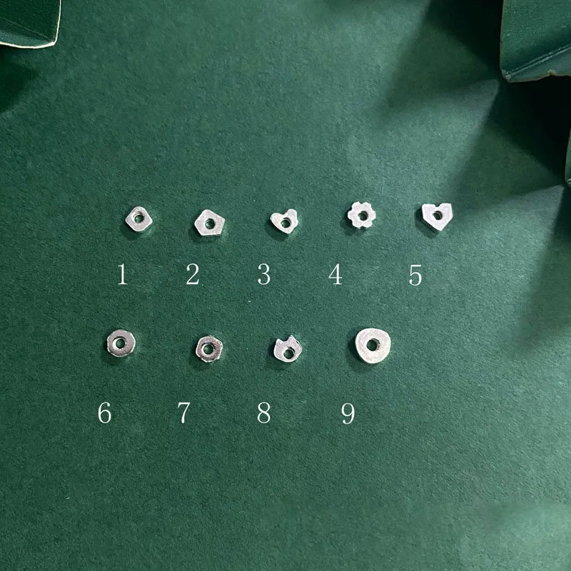 Irregular Small Spacers Beaded Accessories 925 Sterling Silver Thin Heart Spacers Beaded for Jewelry Making