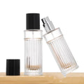 Custom Containers Elegant Design Clear Stripe Perfume Bottle 30ML Lid Luxury Perfume Bottle