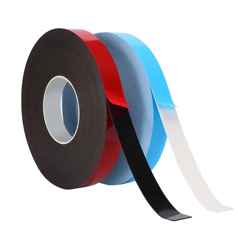 Foam Double-sided Tape 1mm Thick Black/Red Waterproof Masking Tape Acrylic Adhesive Customizable Thickness PE Backing Wholesale