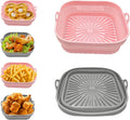 Wholesale 8inch Air Fryer Silicone Liners Foldable Round /Square Reusable air Fryer Silicone Pot Liner