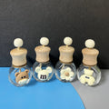 8ml  Square Glass Perfume Car Diffuser Bottle with Nature  Black Wooden Cap and Metal Clip