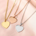 Fashion Personalized Jewelry Engraved Letter DIY Couple Jewelry Custom Pendant Blank Heart Necklace