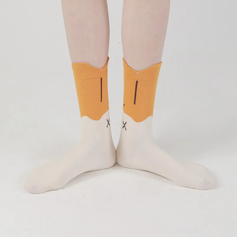 Women's Funny Cartoon Duck Socks Quick Dry Compression Thin Cotton Crew Length Summer Winter Wholesale Pack Anti-Slip
