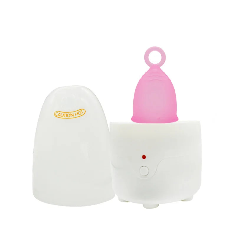ZDXT Reusable Menstrual Cup & Disc Steam Sterilizer Kills 99.9% Germs Pink Gift Box