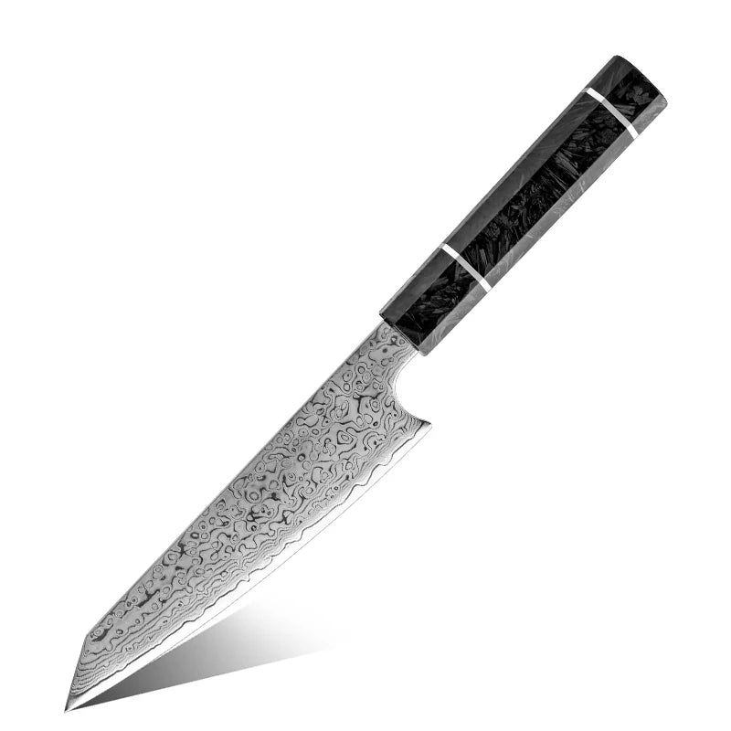 Japanese Kitchen Chef Knife 67-Layers Damascus Powder Carbon Steel Utility Paring Knife with Carbon Fiber Handle